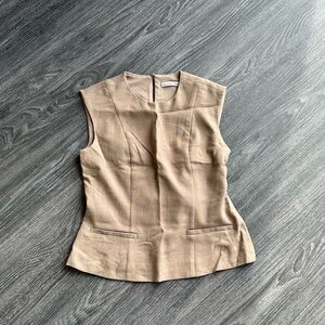 Abercrombie & Fitch Tan Sleeveless Blouse